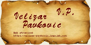Velizar Pavković vizit kartica